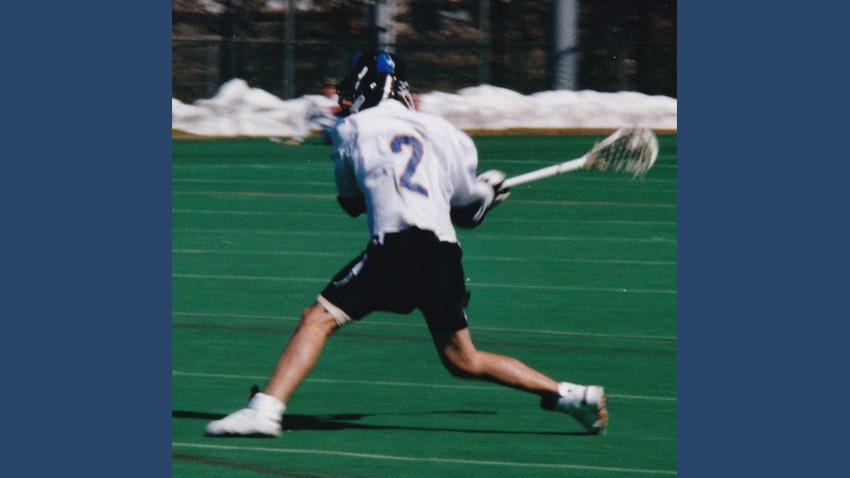 Sean Rotermund playing lacrosse