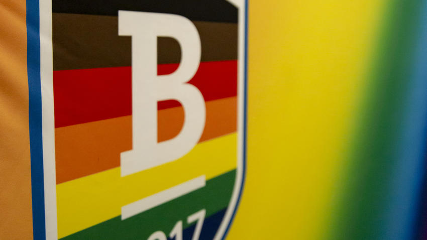 Image of rainbow Bentley logo