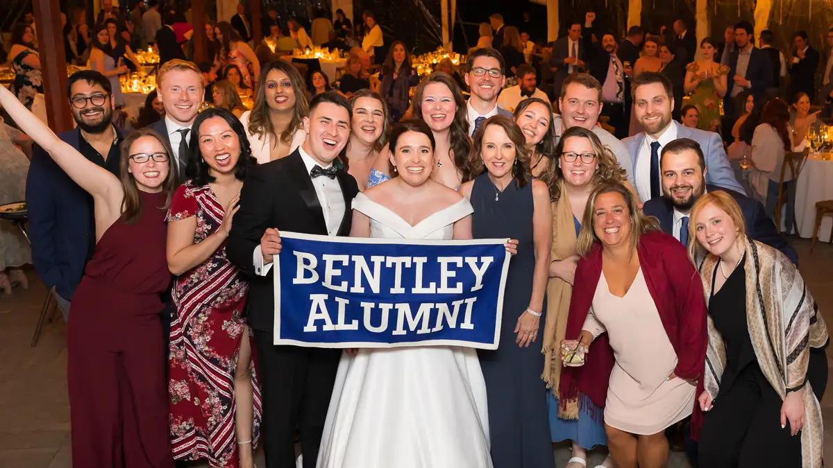 Julia Paradis and Alex O'Halloran celebrate their wedding with friends and family