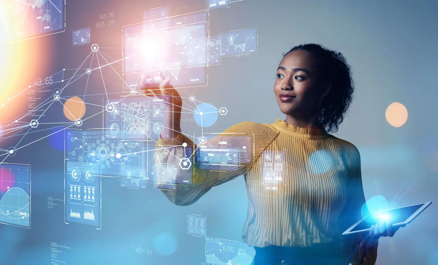 Woman using AI for Business