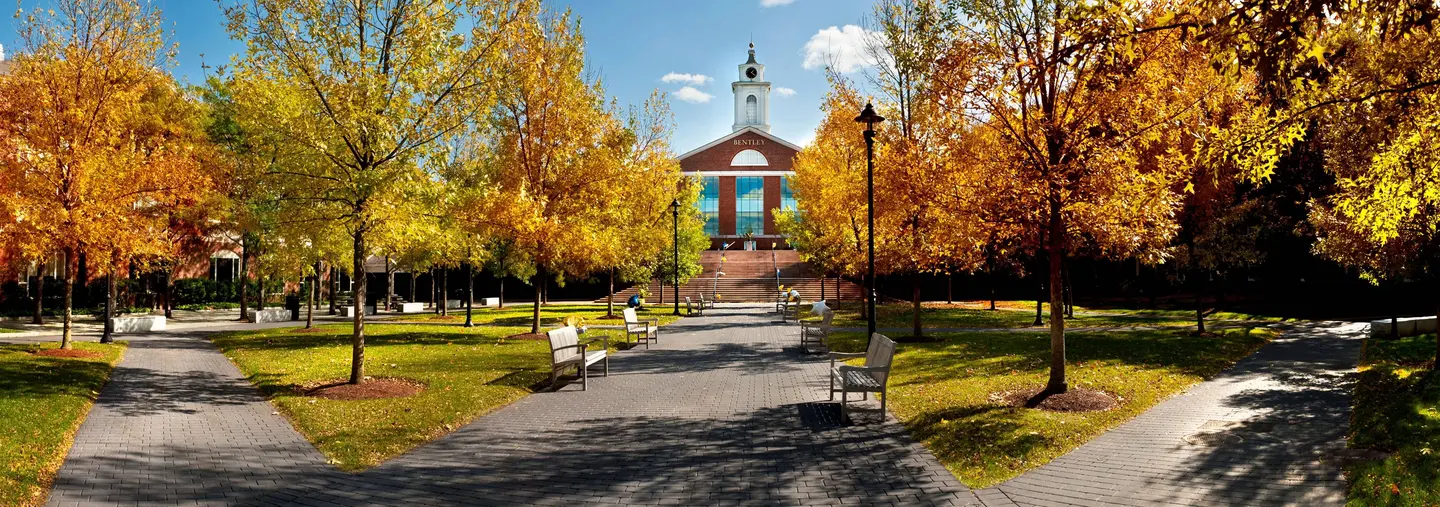 Bentley library during the fall