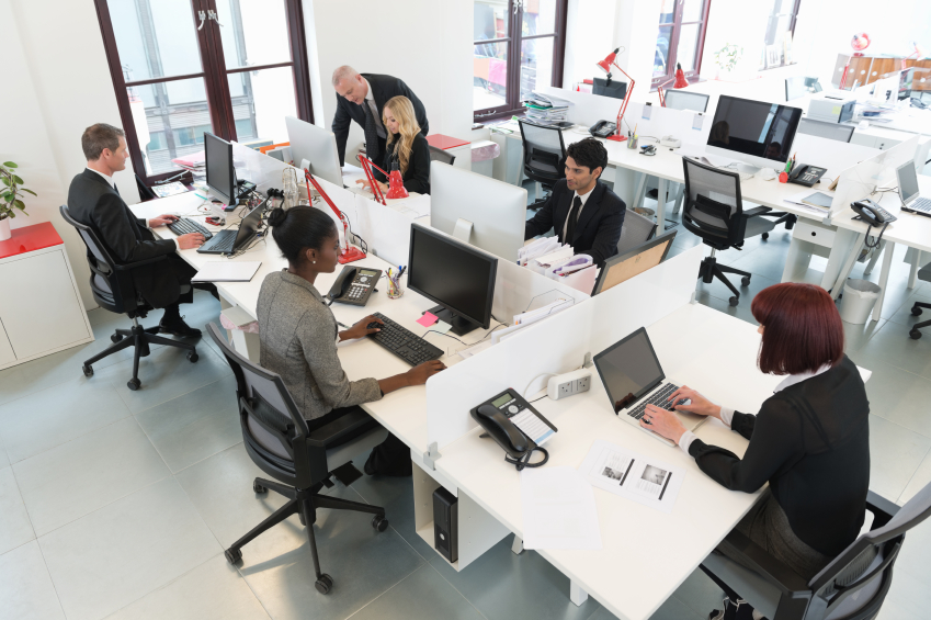 People working in an office