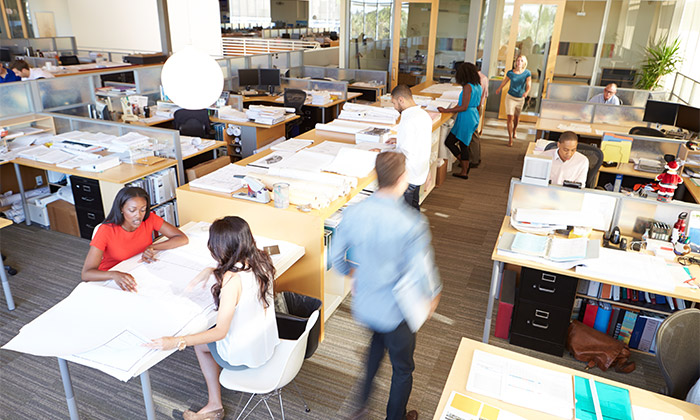 Young people in a business