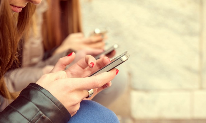 Woman on her cell phone
