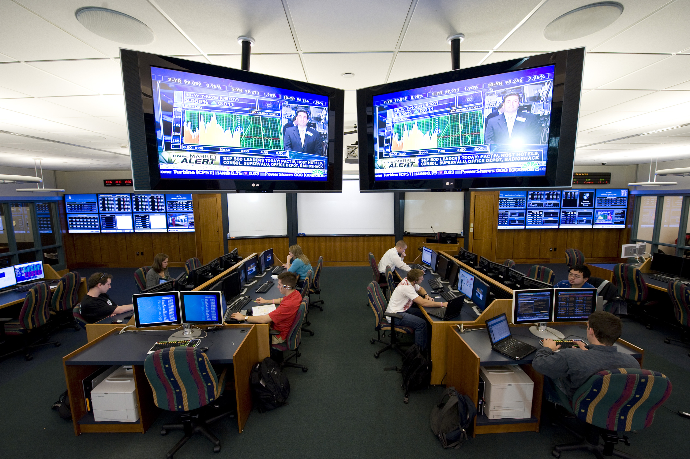 "bentley university trading room"