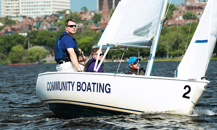 Duane Farrar on a boat