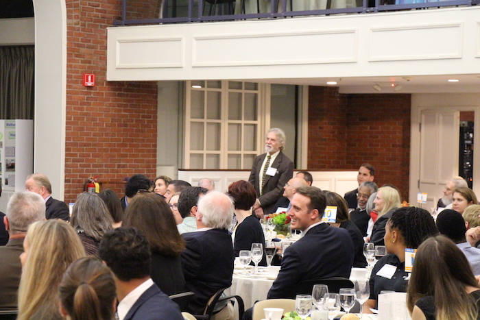 Executive dinning room full with people