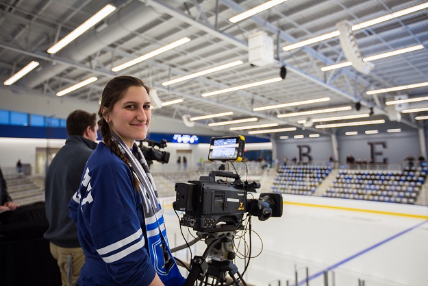 Jillian Offerman Operating Camera In Arena