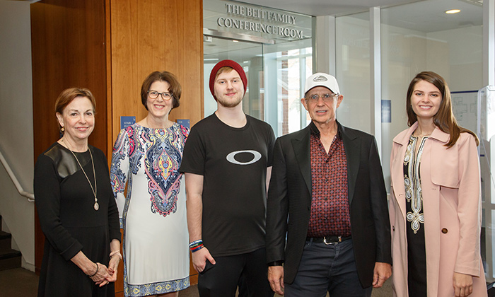 Group of people in front of a conference room in Bentley Library