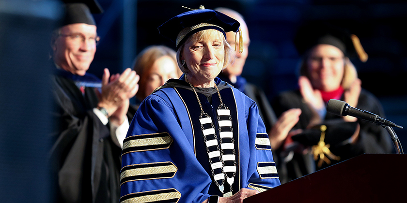 President Alison Davis-Blake at her inauguration