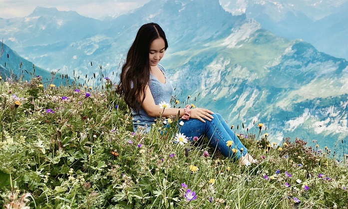 Erin Iwamoto in Switzerland