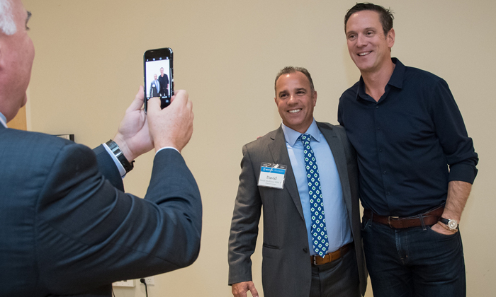Dave MacKeen and Drew Bledsoe