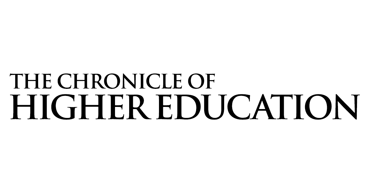 The logo for The Chronicle of Higher Education, who wrote this article.