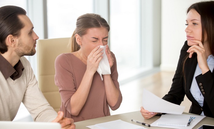 Sick Employee Stock Image