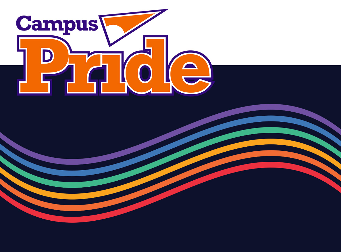 Campus Pride Index logo on rainbow wave