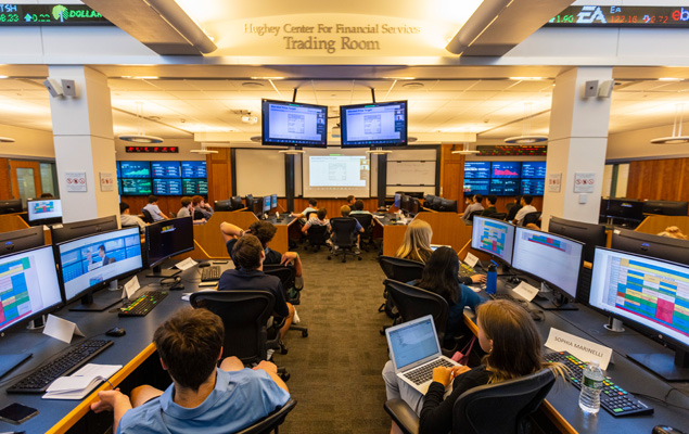 Students in Trading Room
