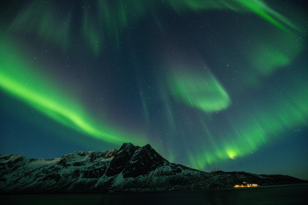 The Northern Lights in the skies above Tromsø, Norway