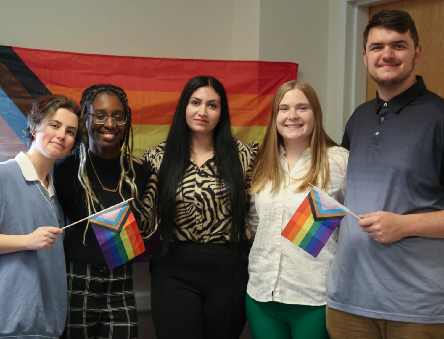 Members of the inaugural class of Rainbow Scholars hosted the first-ever Rainbow Conference at Bentley