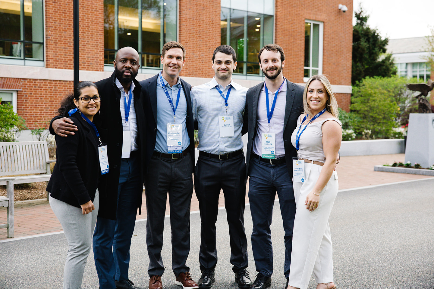 group photo of alumni at the conference reception