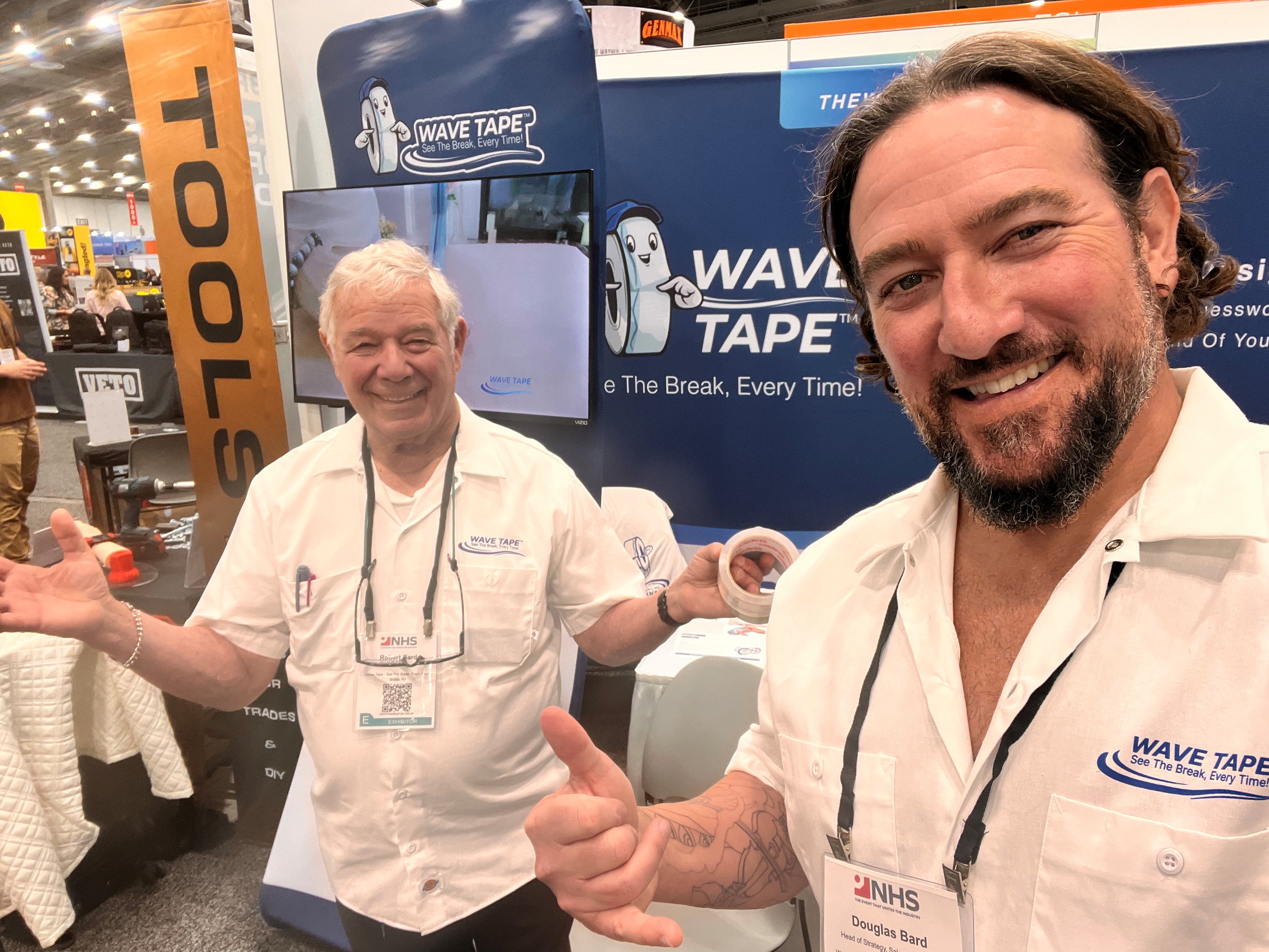 Doug bard dad at trade show