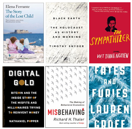 A few selections from the Best Books of 2015 display