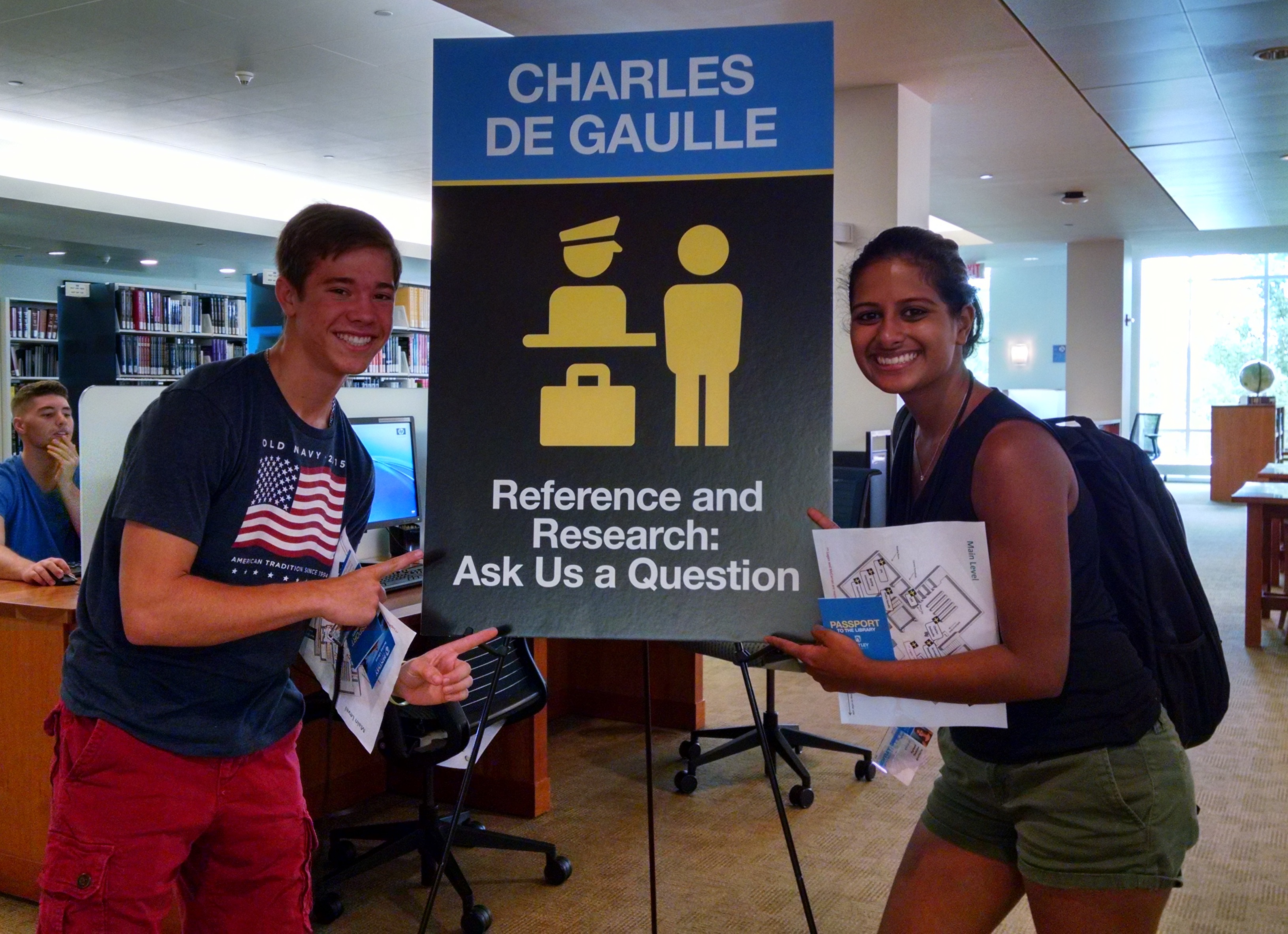 new students enjoying Passport to the Library 2016