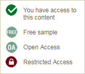 Project MUSE Access Indicator Symbols