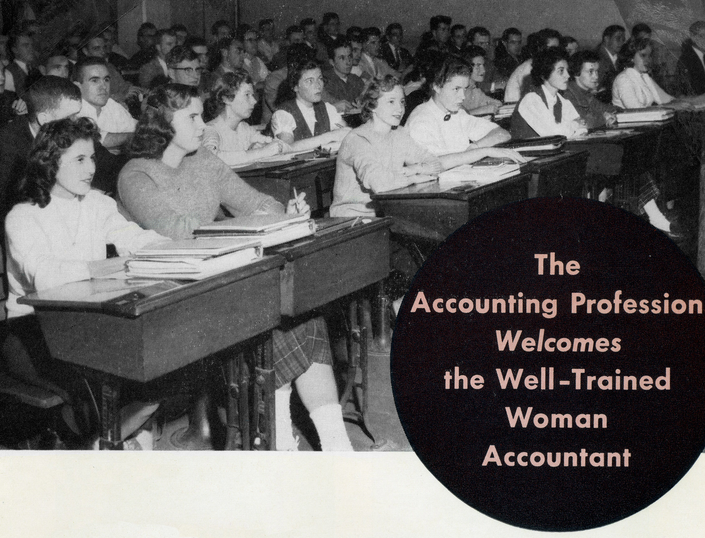 archival photo of women in the classroom