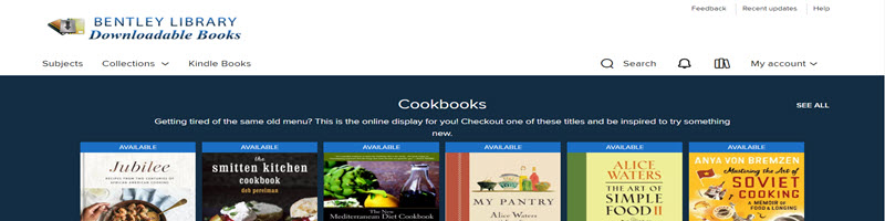 Screenshot of OverDrive homepage.