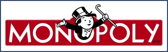 Monopoly logo with Aunt Pennybags