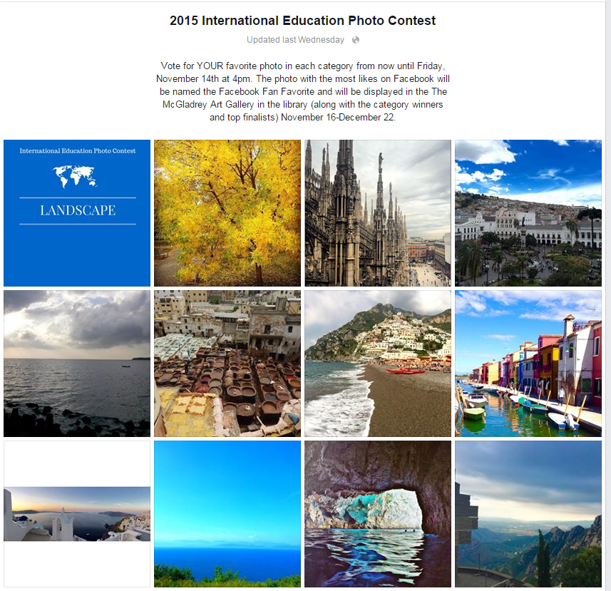 2015 International Education Photo Contest Facebook Album Collage