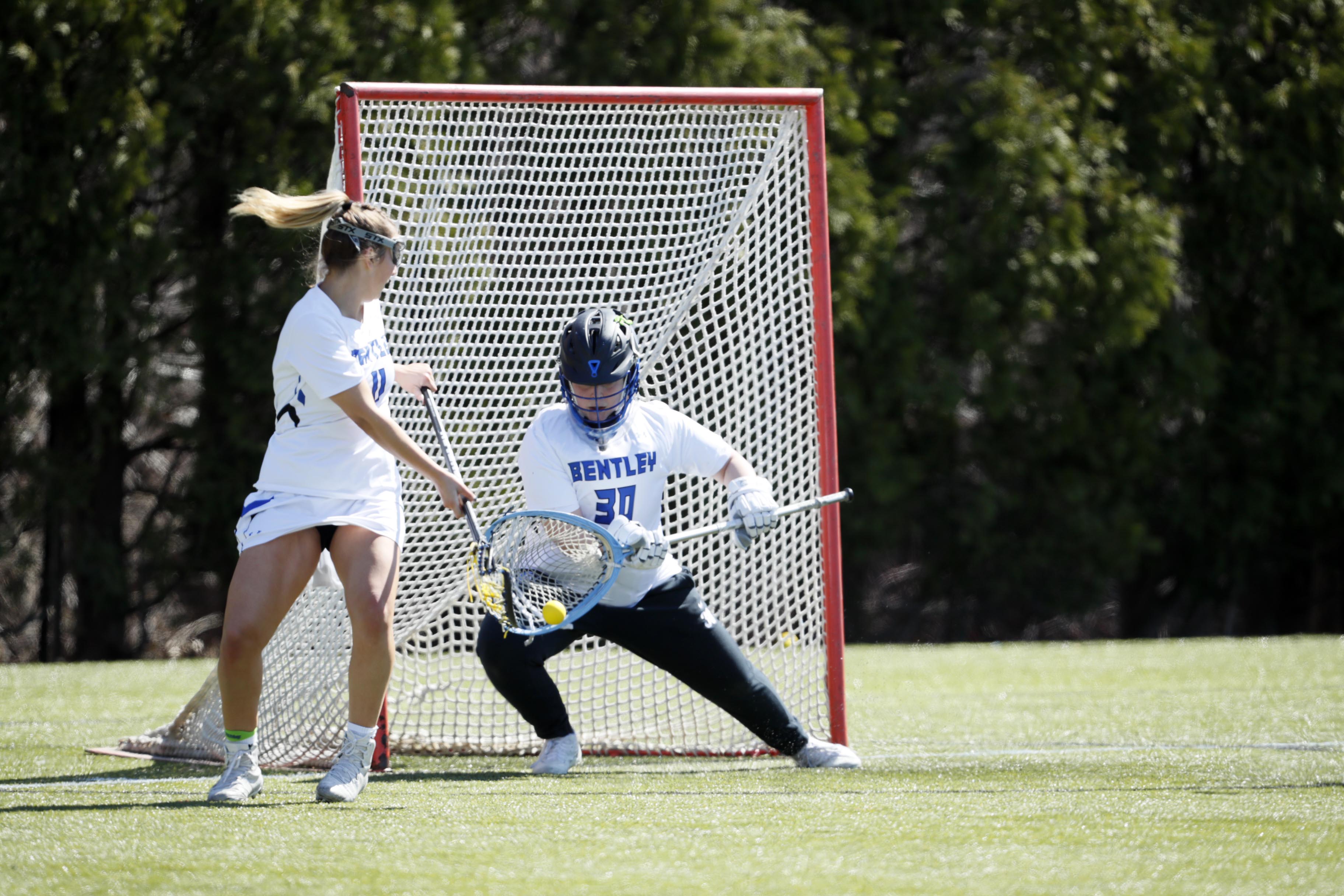 Eliza Bresler making a game saving catch in goal