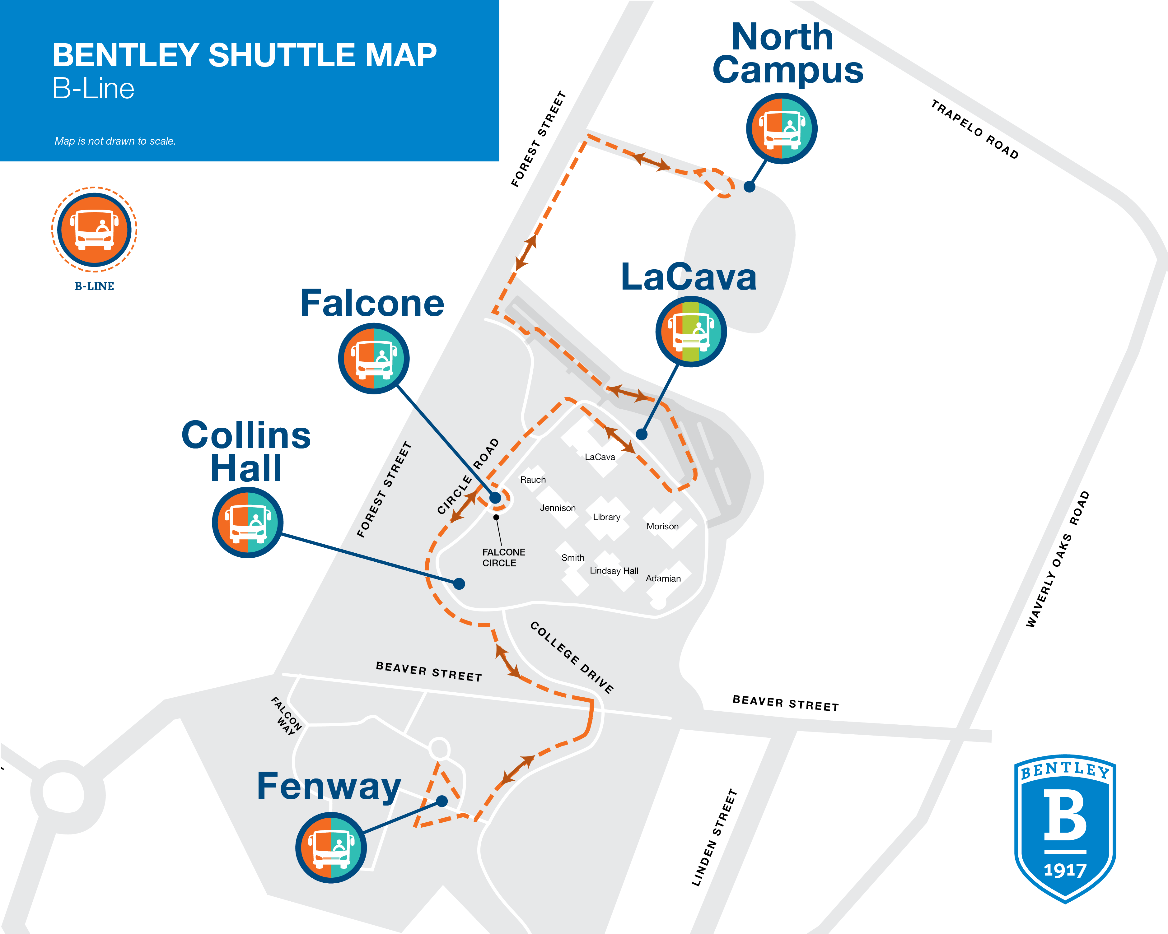 B-Line Shuttle Map