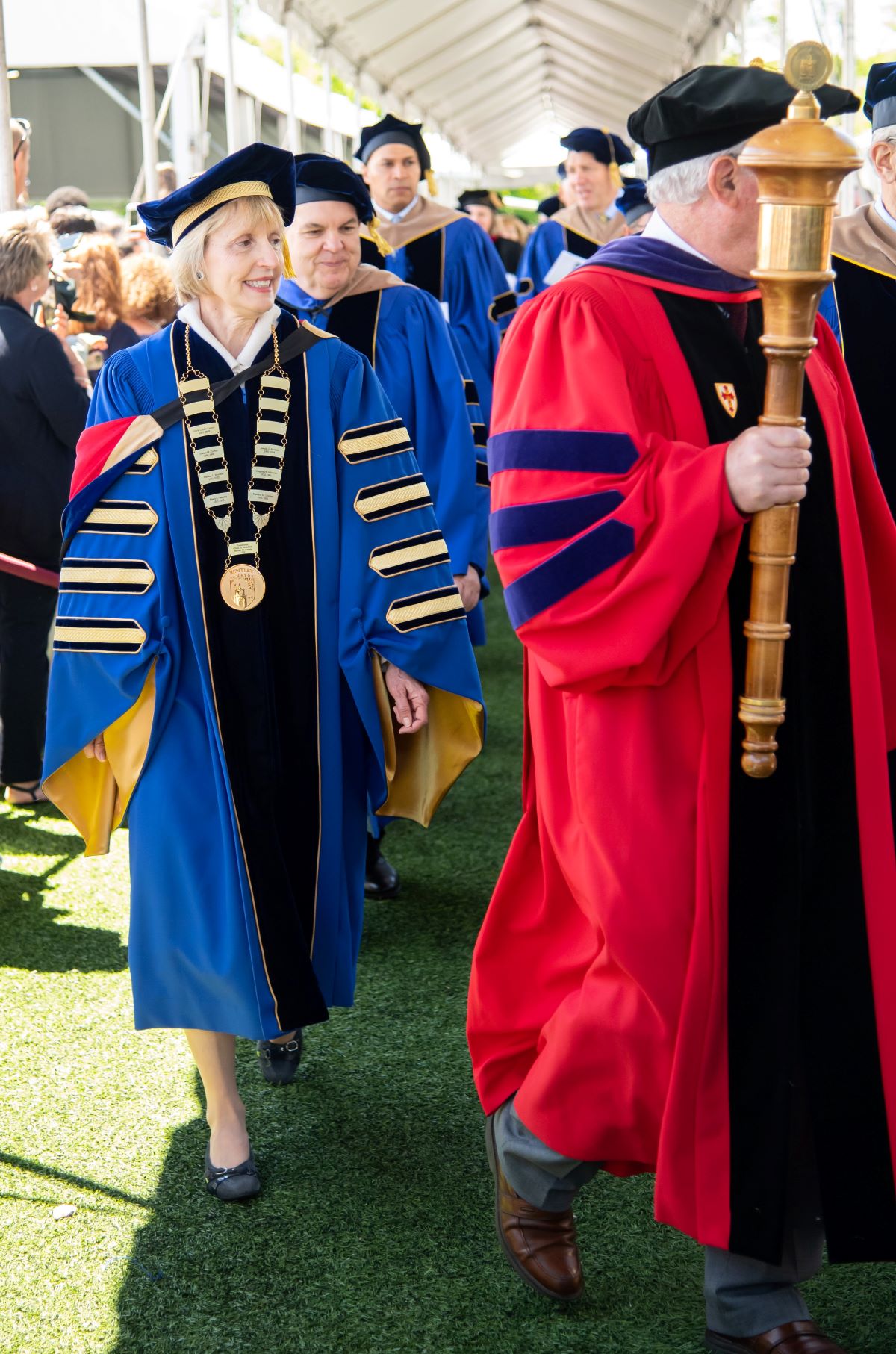 President Davis-Blake proceeds into the ceremony