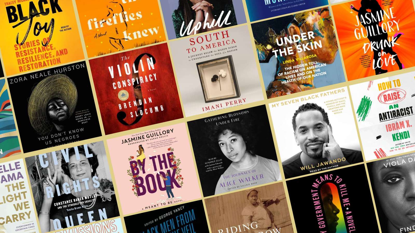collage of book covers from the Black History Month virtual display