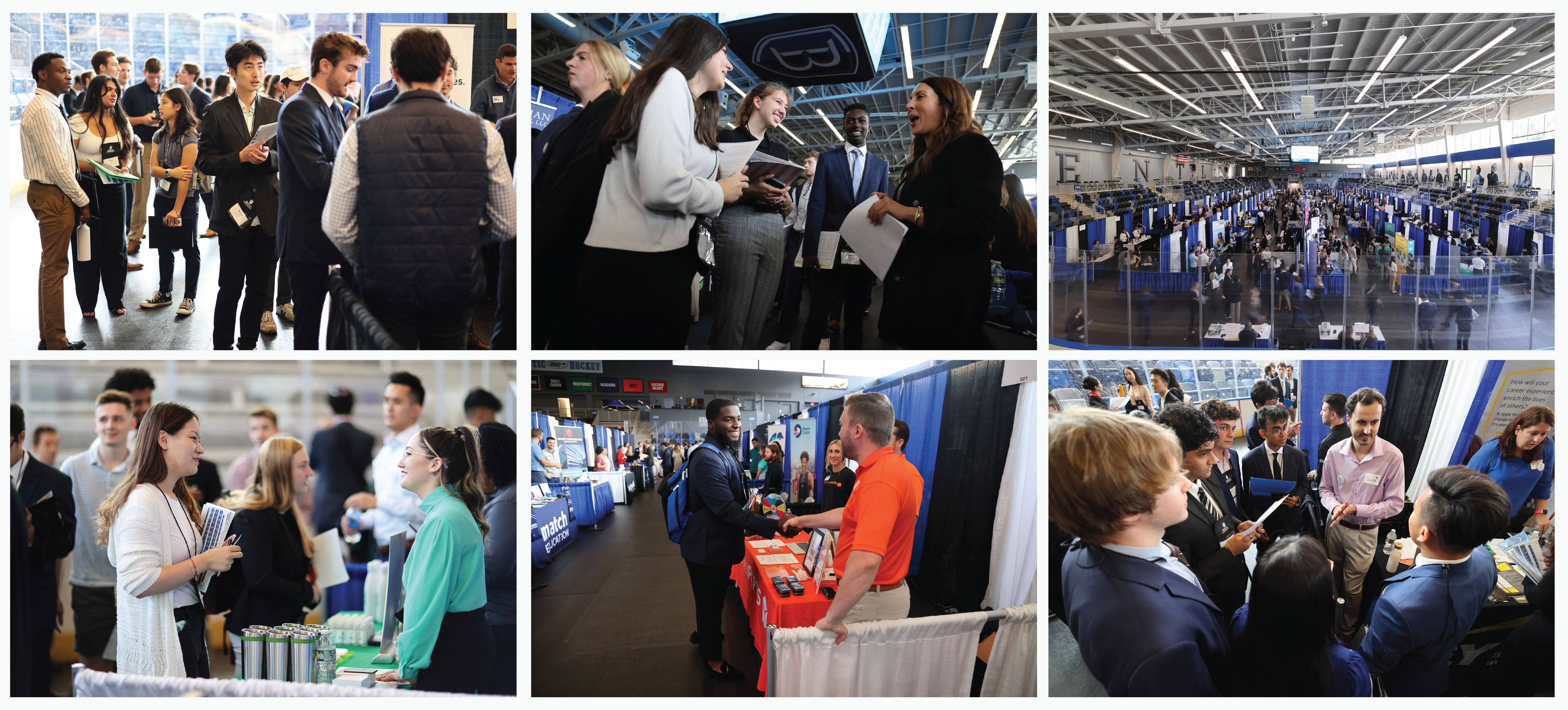 A collage of images from the career fair