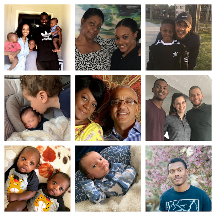 Collage of Brent Chrite and family