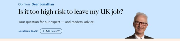 FT "Dear Jonathan" column