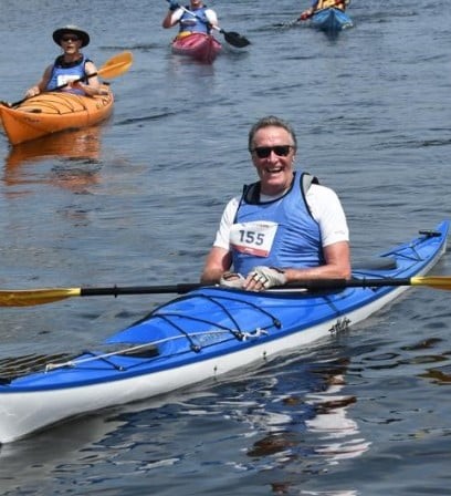 Dan in a kayak