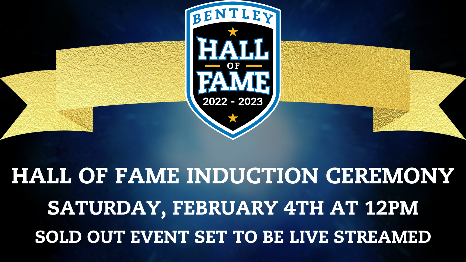 Hall of fame induction banner