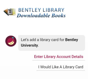 Libby enter library account details prompt.