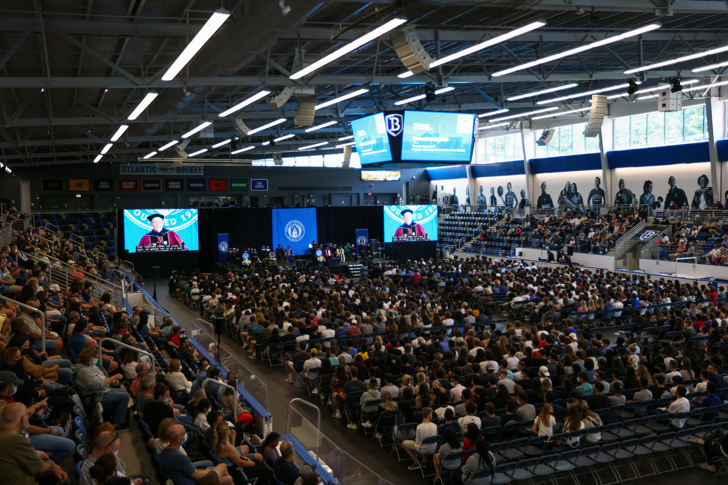 Bentley University convocation in the Bentley Arena 2021