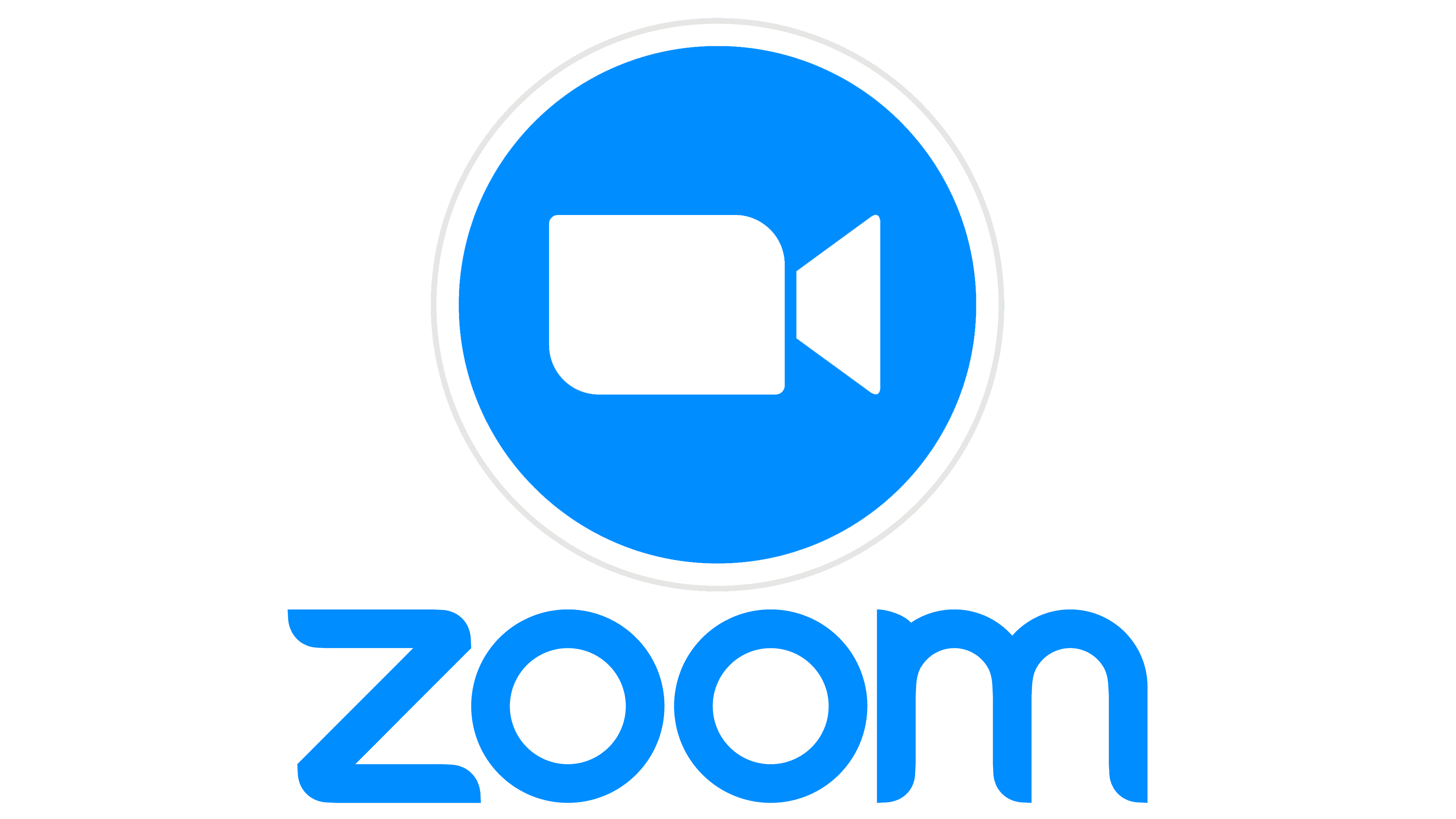 Zoom Logo Blue with Camera Icon