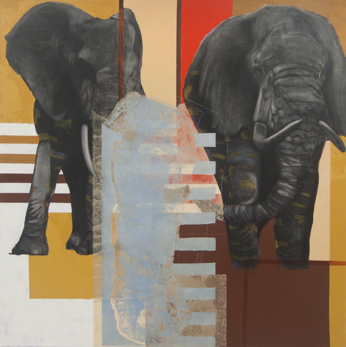 painting titled 2012 Elephants by Alla Lazebnik