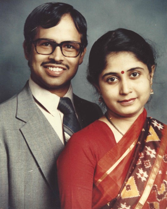 Professor Mahendra Gujarathi and wife Varsha (1981)