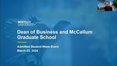 Closing session with the Dean of Business and McCallum Graduate School 
