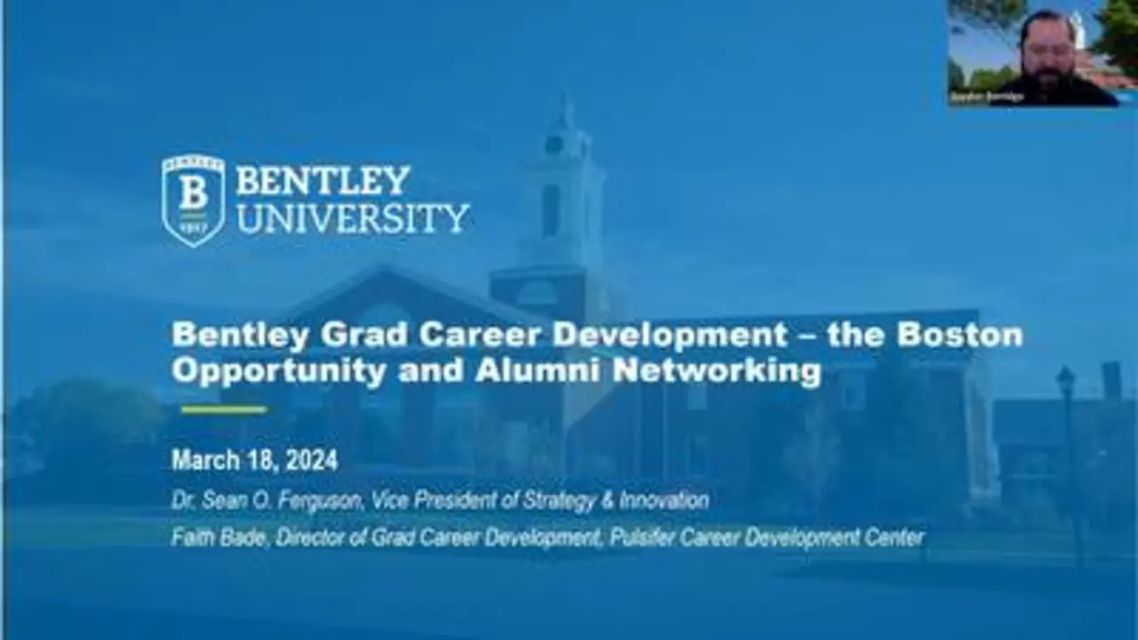  Career Development: Boston Industry and alumni networking 