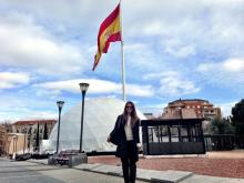 female student studies abroad in Madrid