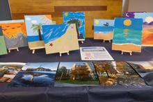 Bentley student sustainability-related artwork on display at the People for Planet Festival