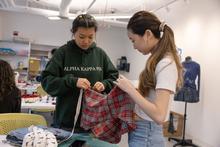 Bentley student do sustainability-related fashion projects at the People for Planet Festival